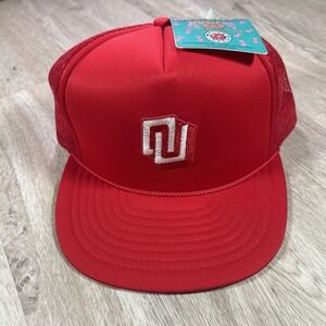 VTG Oklahoma Sooners Snapback Hat NWT‎ College Red Trucker Cap